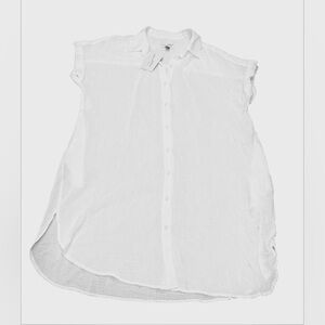 🤍Universal Tread White Short Sleeve Tunic/Dress/Cover Women’s Size M NWT🤍